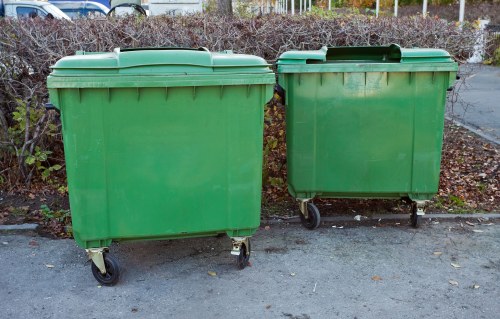 Skip hire service in action in Leyton