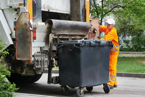 Construction waste containers adhering to regulations