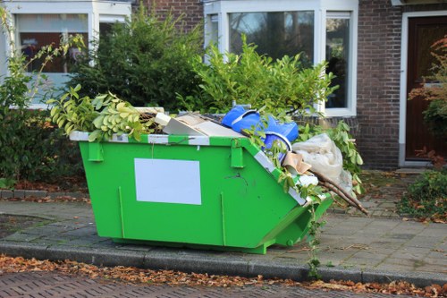 Efficient waste disposal service truck in Leyton
