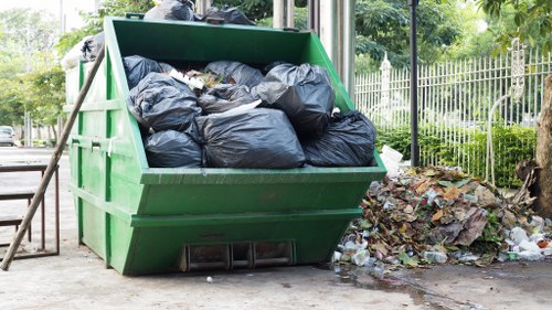 Customers preparing for rubbish removal day